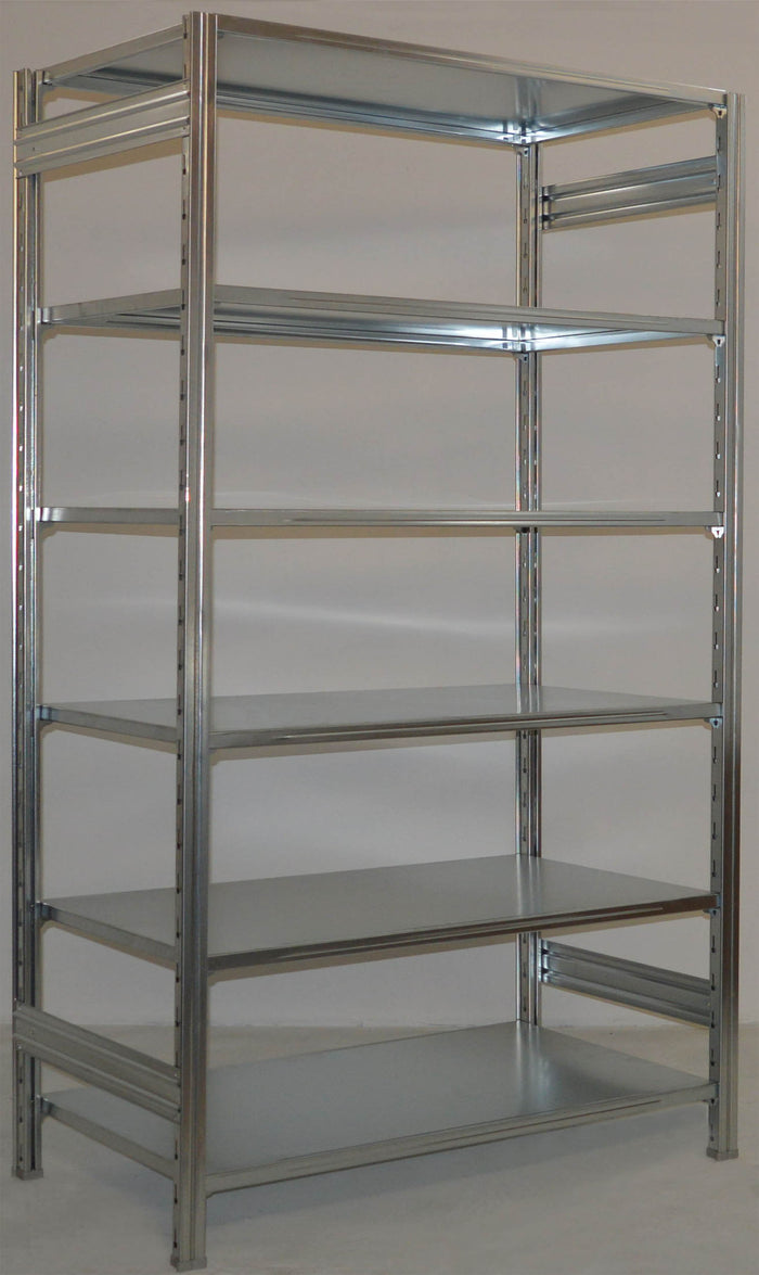 SCAFFALATURA metallica da magazzino Zincata cm. 120x70x300h