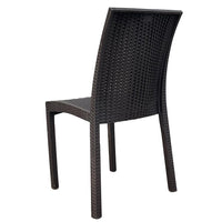 Sedia Costy plastica marrone effetto rattan unico monoblocco