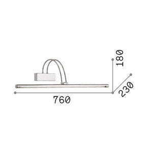 Applique Contemporanea Bow Metallo Ottone Led 8W 3000K Luce Calda