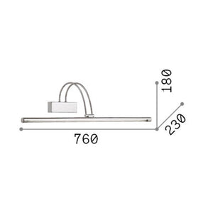 Applique Contemporanea Bow Metallo Ottone Brunito Led 8W Luce Calda