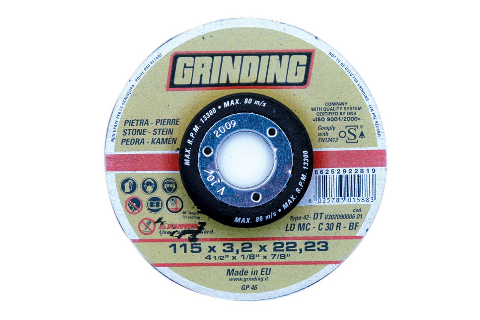 50Pz Grinding Minidisco Per Marmo Diametro 115Mm Spessore 3,2Mm