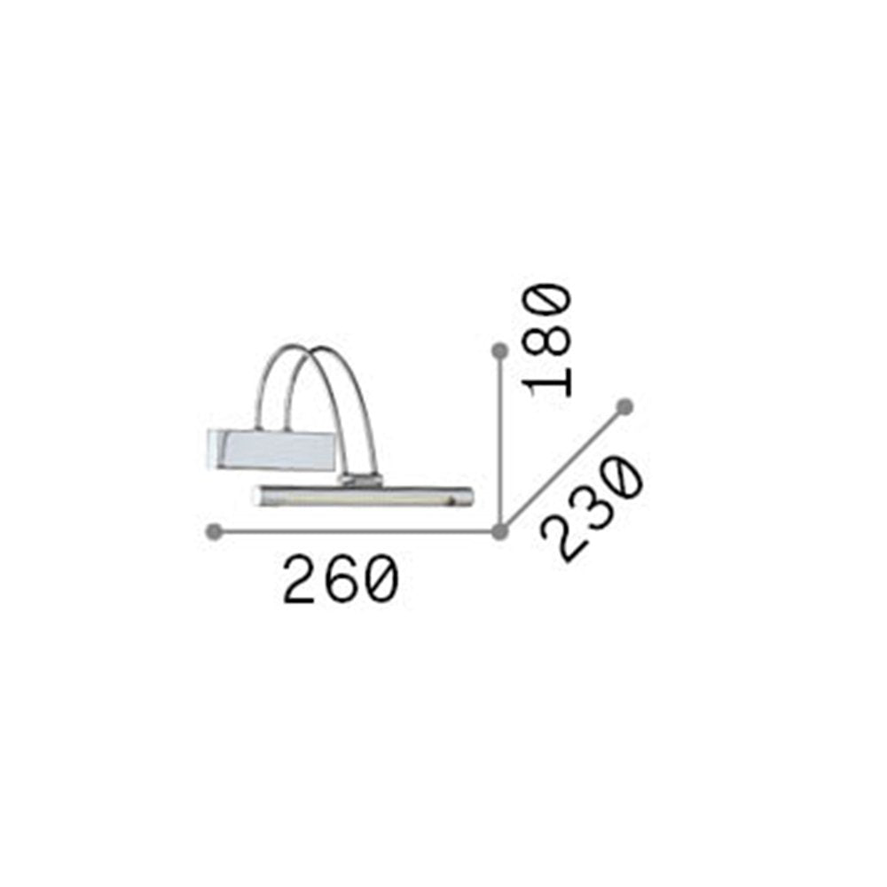 Applique Contemporanea Bow Metallo Ottone Brunito Led 2,5W Luce Calda