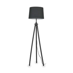 Piantana Industrial-Minimal York Legno Nero 1 Luce E27