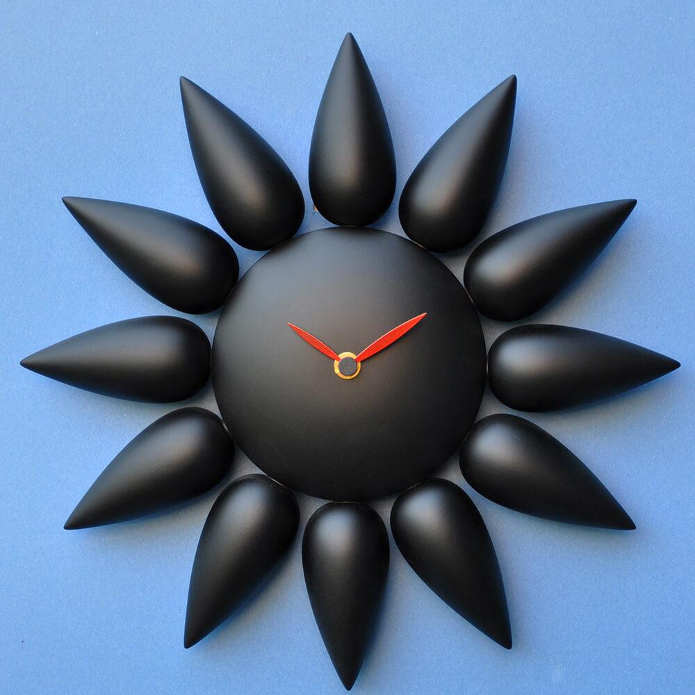 Orologio da Parete Rotondo 33,5Cm Pirondini Italia Dalia Nero