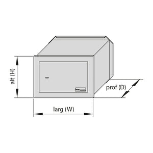 Cassaforte incasso 420x200x300 mm 2 chiavi - Viro