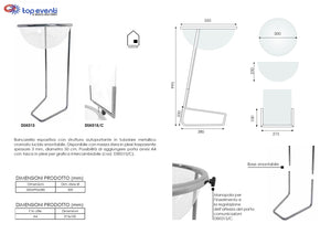 Espositore con sfera in plexiglass struttura in metallo