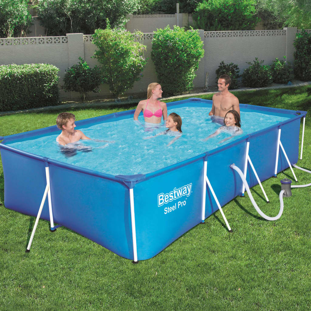 Bestway Set Piscina Rettangolare Steel Pro 400x211x81 cm 56424