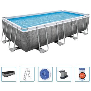 Bestway Set Piscina Rettangolare Power Steel 549x274x122 cm