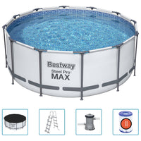 Bestway Set Piscina Steel Pro MAX Rotonda 366x122 cm