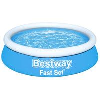 Bestway Set Piscina Gonfiabile Fast Rotonda 183x51 cm Blu