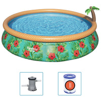 Bestway Fast Set Piscina Gonfiabile Paradise Palms 457x84 cm