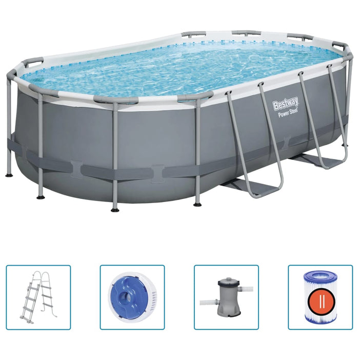 Bestway Piscina Fuori Terra Ovale Power Steel 427x250x100 cm