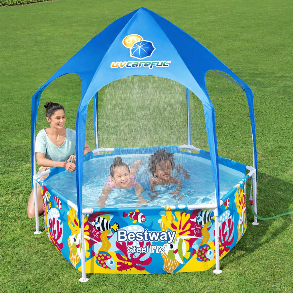 Bestway Piscina per Bambini Fuori Terra Pro Anti UV Acciaio 183x51cm