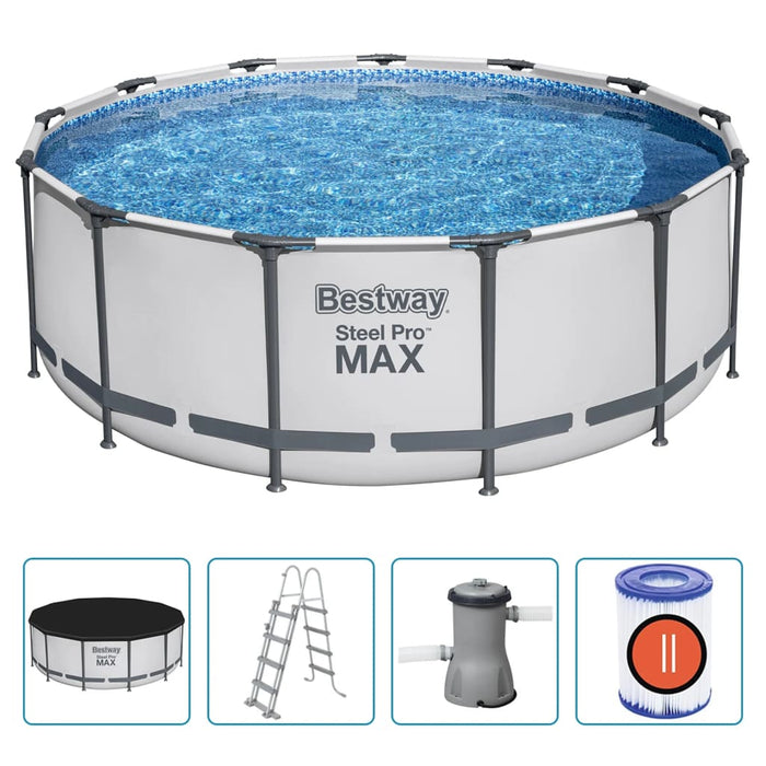 Bestway Set Piscina Rotonda Steel Pro MAX 396x122 cm