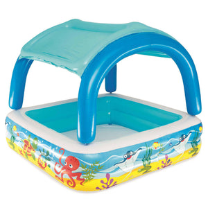 Bestway Piscina da Gioco con Tettoia Blu 140x140x114 cm 52192