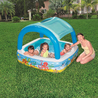 Bestway Piscina da Gioco con Tettoia Blu 140x140x114 cm 52192