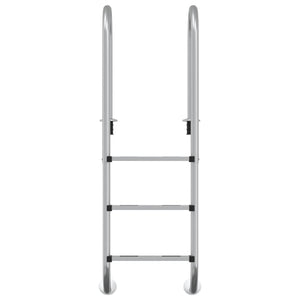 Scala per Piscina 54x38x158 cm Acciaio Inox 304