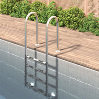 Scala per Piscina 54x38x184,5 cm Acciaio Inox 304