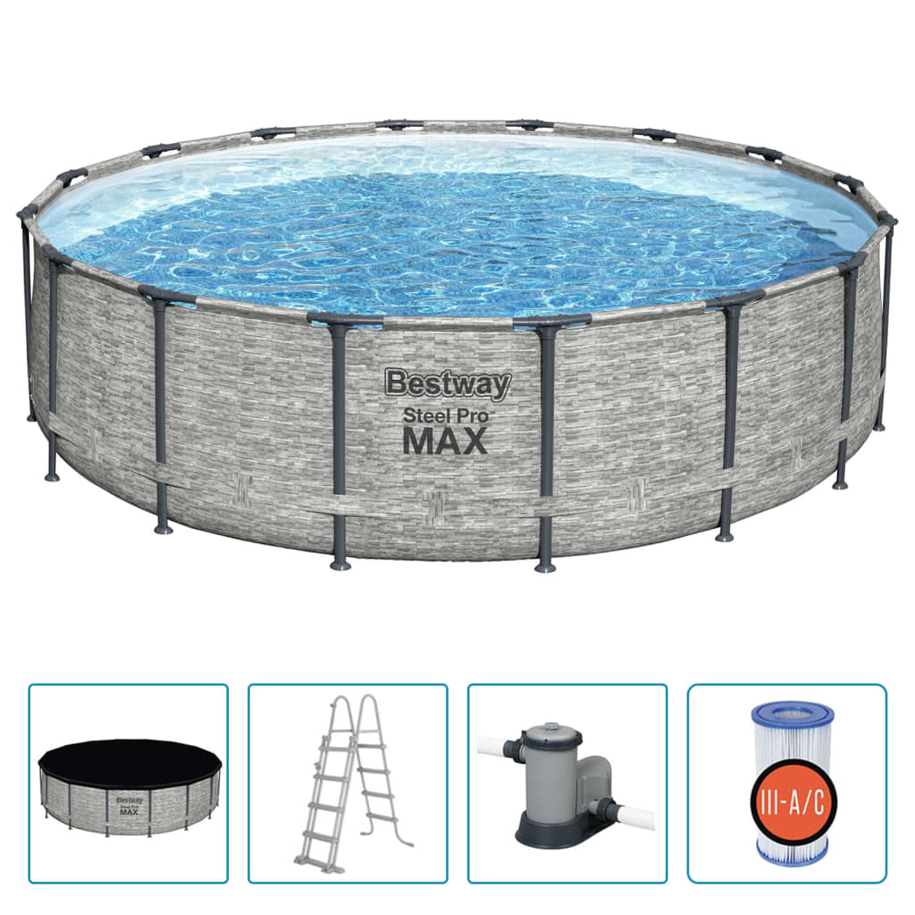 Bestway Piscina Rotonda Power Steel 488x122 cm