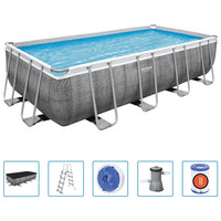 Bestway Set Piscina Power Steel Rettangolare 488x244x122 cm