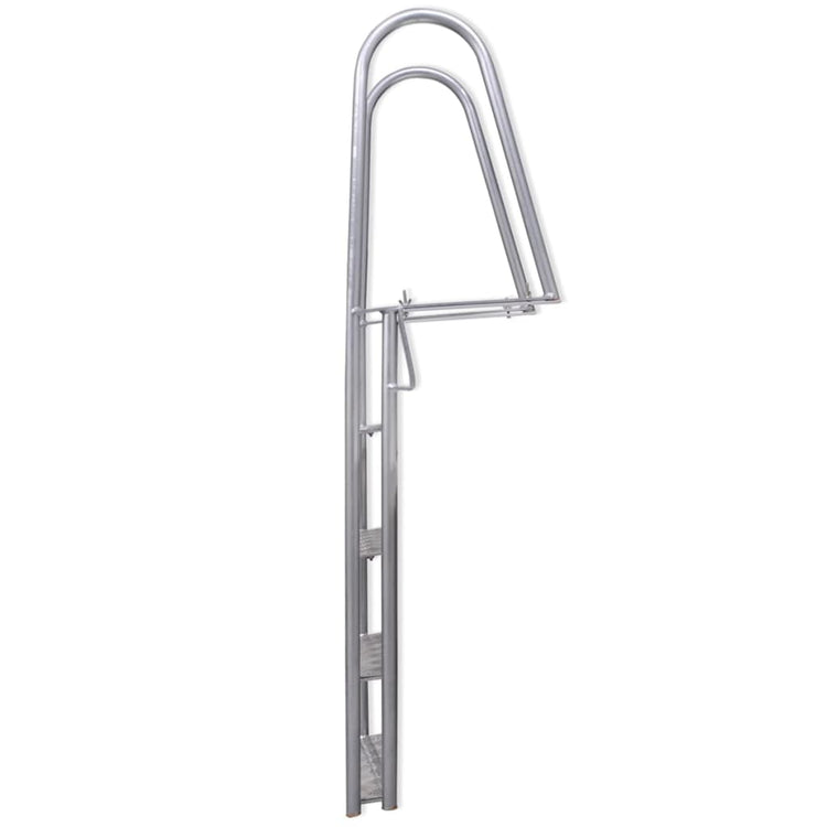 Scala a 4 Gradini per Piscina/Banchina in Alluminio 167 cm