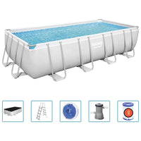 Bestway Power Steel Set Piscina Rettangolare 488x244x122 cm