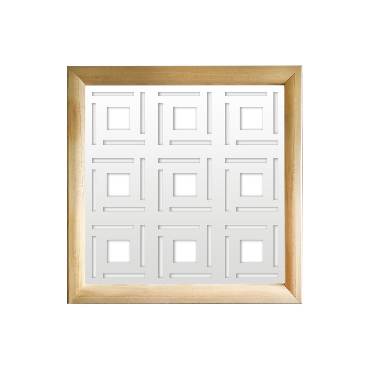 4SIDES - Moduli Decorativi in Legno e PVC Misura: 73x73 cm, Colore: bianco