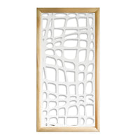 ABSTRACT - Moduli Decorativi in Legno e PVC Misura: 47x94 cm, Colore: bianco