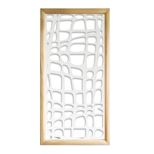 ABSTRACT - Moduli Decorativi in Legno e PVC Misura: 73x148 cm, Colore: bianco