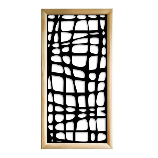 ABSTRACT - Moduli Decorativi in Legno e PVC Colore: nero, Misura: 73x148 cm