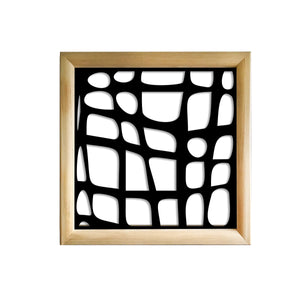 ABSTRACT - Moduli Decorativi in Legno e PVC Colore: nero, Misura: 48x48 cm