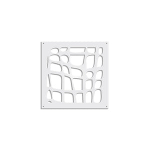 ABSTRACT - Pannello in PVC traforato - Parasole Misura: 98x98 cm, Colore: bianco