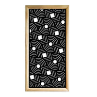 AIM - Moduli Decorativi in Legno e PVC Misura: 73x148 cm, Colore: nero