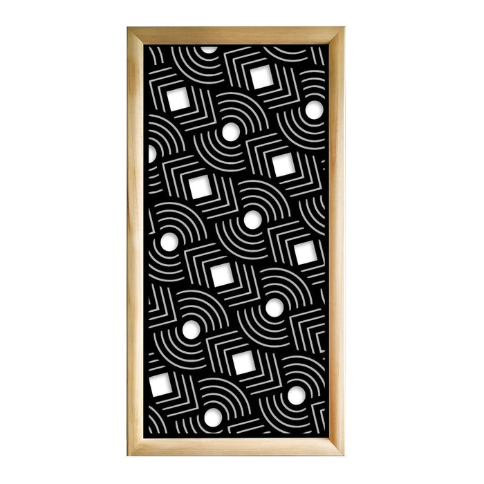 AIM - Moduli Decorativi in Legno e PVC Misura: 73x148 cm, Colore: nero