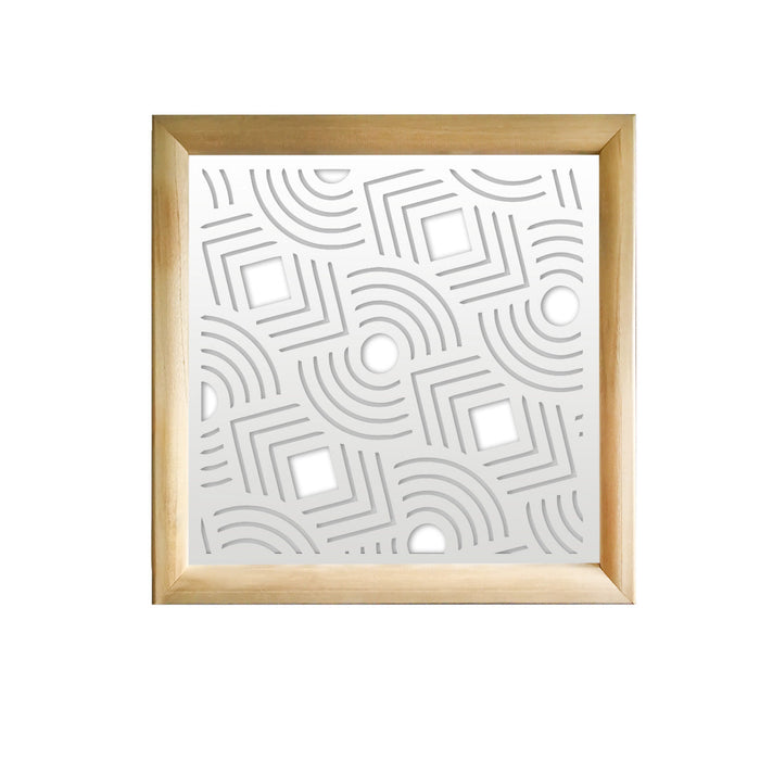 AIM - Moduli Decorativi in Legno e PVC Colore: bianco, Misura: 73x73 cm