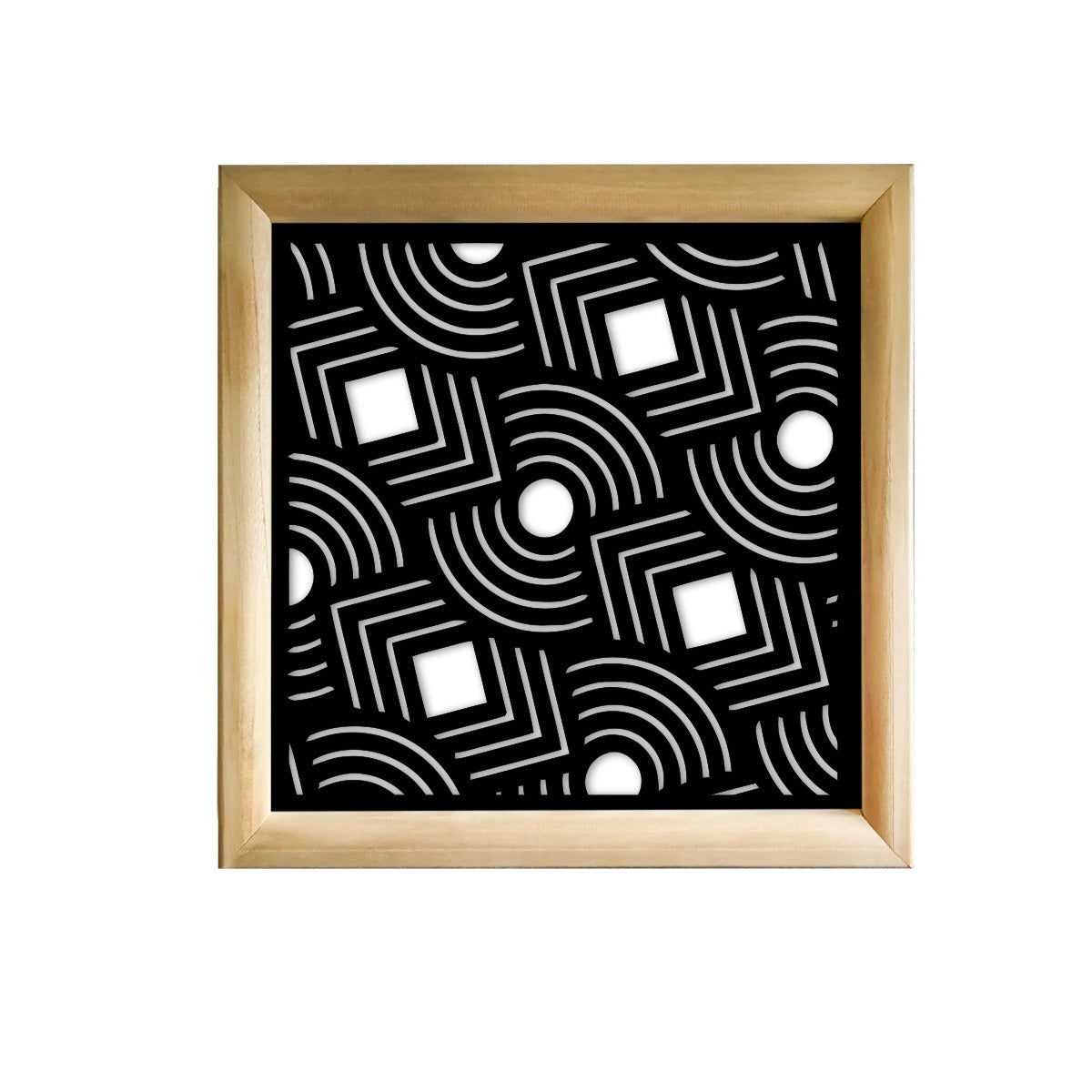 AIM - Moduli Decorativi in Legno e PVC Colore: nero, Misura: 73x73 cm