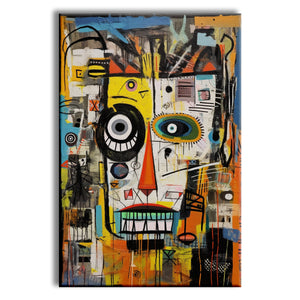 Aku Aku -  Quadro Canvas Contemporaneo su telaio in legno Misura: 70x100 cm