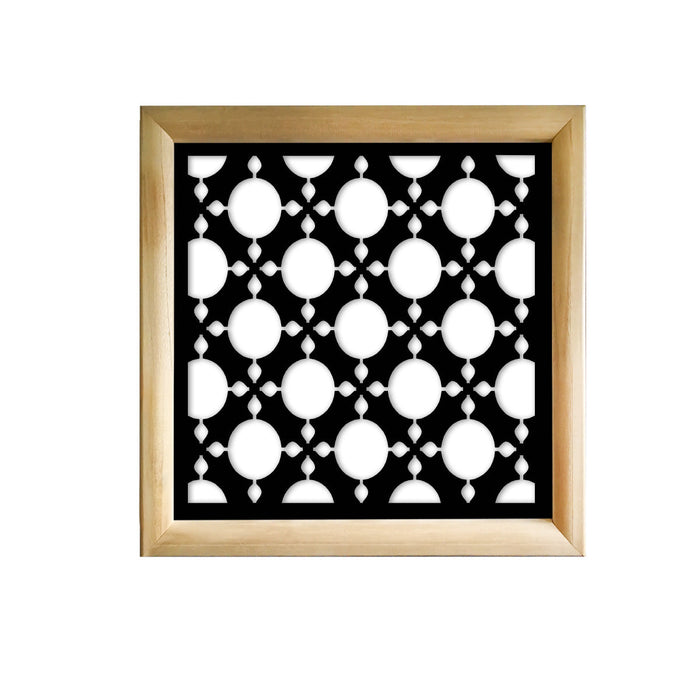 ALADIN - Moduli Decorativi in Legno e PVC Misura: 73x73 cm, Colore: nero