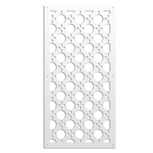 ALADIN - Pannello in PVC traforato - Parasole Misura: 73x148 cm, Colore: bianco