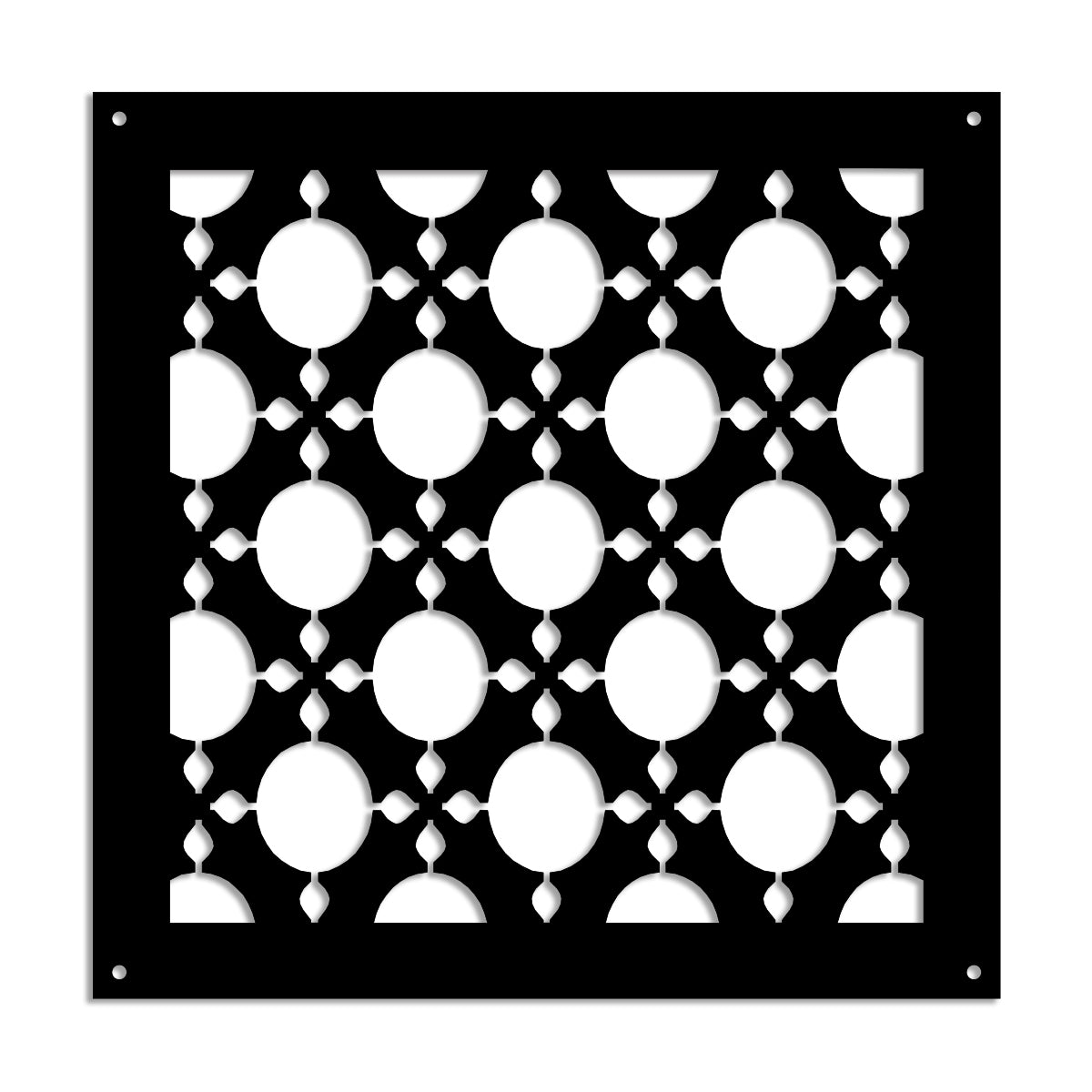 ALADIN - Pannello in PVC traforato - Parasole Misura: 98x98 cm, Colore: nero