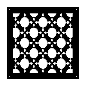 ALADIN - Pannello in PVC traforato - Parasole Misura: 98x98 cm, Colore: nero