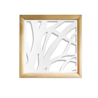 ALBERI - Moduli Decorativi in Legno e PVC Misura: 73x73 cm, Colore: bianco