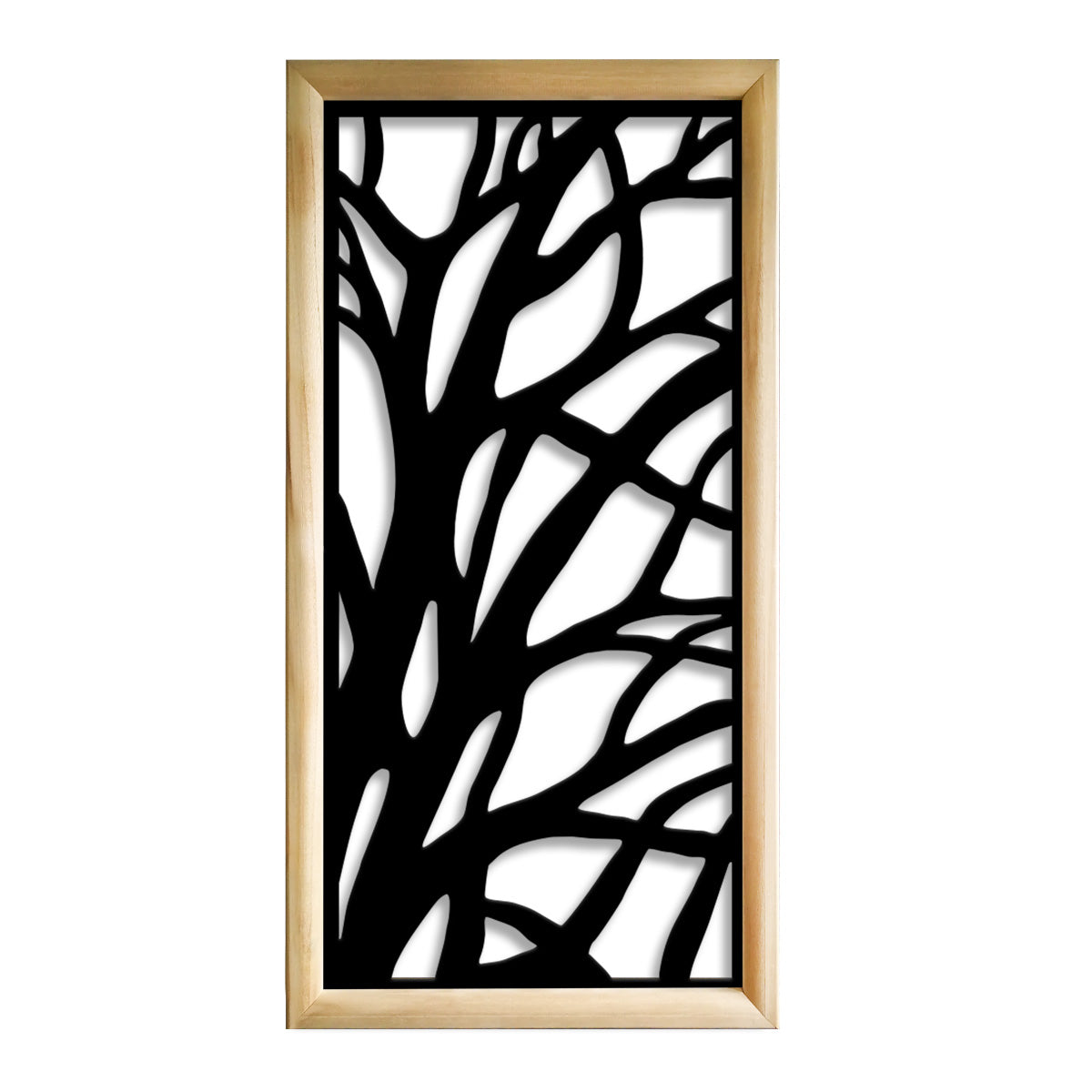 ALBERI - Moduli Decorativi in Legno e PVC Misura: 73x148 cm, Colore: nero