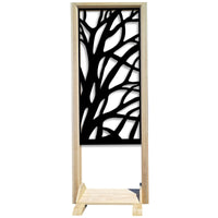 ALBERI - Separè  - Paravento modulabile - 70x190cm - in Legno e PVC Colore: nero