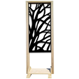 ALBERI - Separè  - Paravento modulabile - 70x190cm - in Legno e PVC Colore: nero