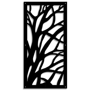 ALBERO - Pannello in PVC traforato - Parasole Misura: 47x94 cm, Colore: nero