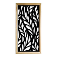 ALGA - Moduli Decorativi in Legno e PVC Misura: 73x148 cm, Colore: nero