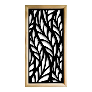 ALGA - Moduli Decorativi in Legno e PVC Misura: 73x148 cm, Colore: nero