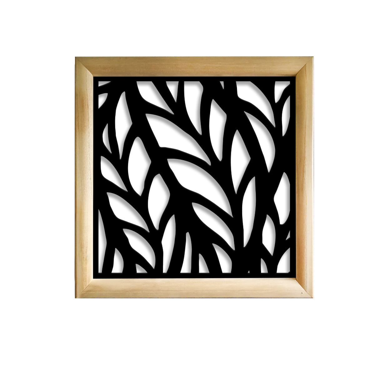 ALGA - Moduli Decorativi in Legno e PVC Misura: 73x73 cm, Colore: nero