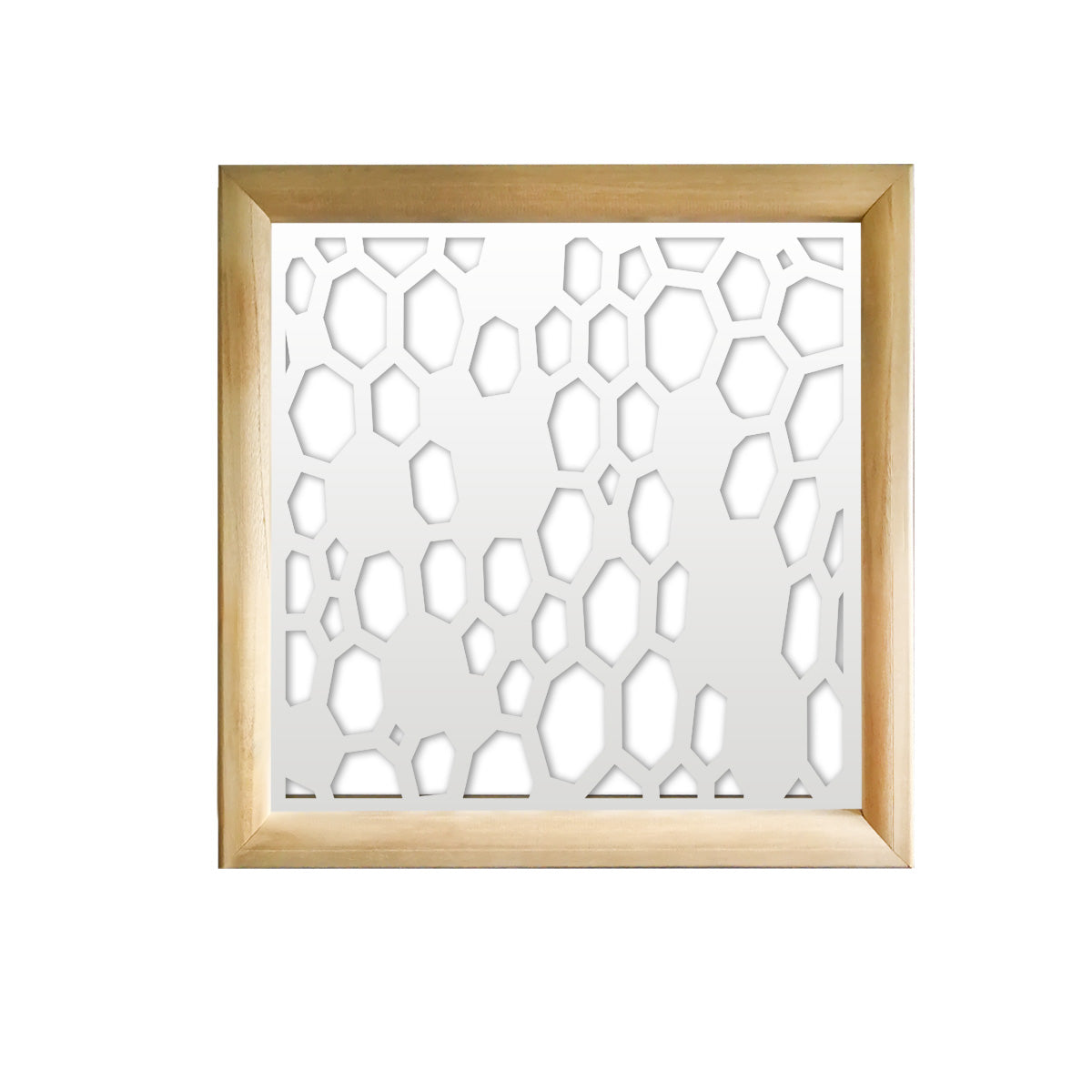 ALVEARE - Moduli Decorativi in Legno e PVC Colore: bianco, Misura: 73x73 cm